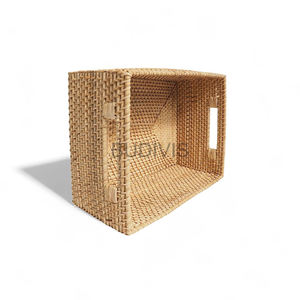 Cesta de mimbre natural al por mayor, cestas de mimbre decorativas rectangulares de almacenamiento para Estilismo de cocina - Product Image 5