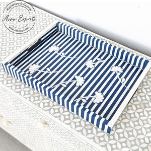 Bandeja Decorativa de Madera con Tallado Floral, Adorno Elegante para Sala de Estar, Dormitorio, Pasillo, Decoración del Hogar - Product Image 6