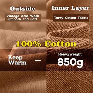 Sudadera con Capucha Unisex de Estilo Vintage, Lavado Ácido, para Hombre y Mujer, Sudadera de Algodón Grueso, Estilo Terry, para Hombre, Venta al por Mayor 2025 - Product Image 4