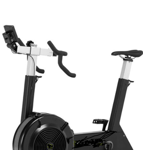 Bicicleta de ejercicio para interiores con pantalla digital y asiento ajustable, marco negro - Product Image 1