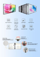 Mur vidéo LED transparent TOPvision à faible consommation d'énergie, haute luminosité pour publicité intérieure sur façade de centre commercial