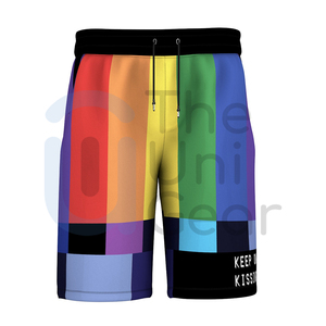 Pantalones cortos de cintura media para hombre de tamaño personalizado, nuevo estilo, informal, patrón sólido en color personalizado, logotipo frontal transpirable, venta en línea, Pakistán - Product Image 2