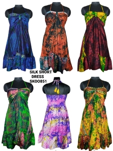 100% Silk Women's Casual <b>Mini</b> Dress Versatile Paisley Embroidered for Summer <b>Vintage</b> Bohemian Style for Daily Wear Parties - Product Image 2