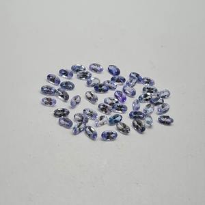 Piedra preciosa de forma ovalada facetada de tanzanita natural para la fabricación de joyas Corte de tanzanita de tamaño calibrado de 3x5 MM - Product Image 2