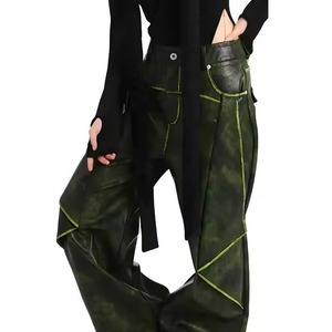 Y2K moda mujer campana inferior Joggers último neón bosque diseño elegante Hip Hop Casual ropa deportiva - Product Image 1