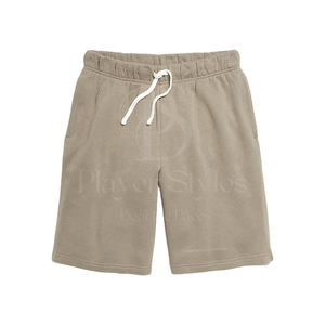 Tech Fleece ropa de calle informal para hombre 100% algodón de cintura media transpirable sólido liso teñido pantalones cortos de sudor cordón antiarrugas - Product Image 3