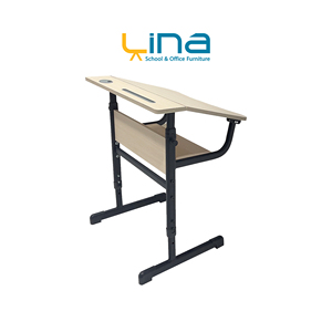 Bureau de dessin incliné moderne avec pieds en métal et support pour crayons - Product Image 1