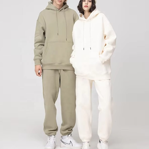 ชุดเสื้อมีฮู้ดและกางเกงวอร์มสำหรับผู้ชายใส่ได้ทั้งชายและหญิงชุดวอร์มไซส์ใหญ่พิเศษทรงหลวมพอดีตัวใหญ่พิเศษออกแบบได้ตามที่ต้องการ - Product Image 2