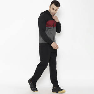 Two Piece Fleece Lined 100% Cotton Drawstring Tracksuit Set for Men <b>Plus</b> <b>Size</b> Gym & Training Jogging Suit - Product Image 5