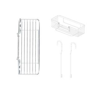 Cesto sospeso in acciaio cromato, 1 altezza. 280 x 105 x 335 mm. - Product Image 5