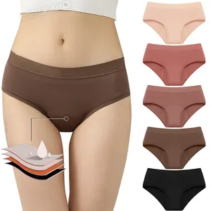 OXYGEN SECRET-bragas de 4 capas para menstruación, Culotte de colores, absorbente de bambú, a prueba de fugas, bragas para menstruación