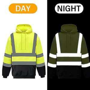 Chaquetas de poliéster grueso antipilling para mujer al por mayor con cremallera completa, personalizables con logo, reflectantes de alta visibilidad ANSI - Product Image 3