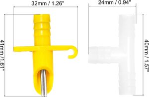 8mm in acciaio di plastica coniglio capezzolo bevitore giallo piccolo animale capezzoli bevitore nuovo stato automatico coniglio capezzolo bevitore - Product Image 3