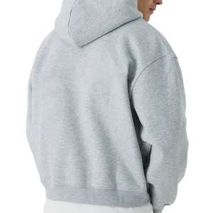 Heather Grey <b>Full</b> <b>Zip</b> <b>up</b> <b>Hoodies</b> Unisex Luxury Quality 100Cotton Fleece Heavyweight Nice Comfortable Stylish Men's <b>Zip</b> <b>Hoodies</b> - Product Image 3