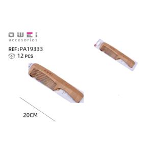 Peigne plat en bois marron - Product Image 1