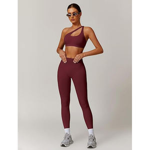 Conjuntos de Yoga Reversibles de 2 Piezas, Transpirables, Ligeros, de Spandex/Nailon, Leggings de Cintura Alta, Atléticos, Elásticos en Cuatro Direcciones, Cómodos - Product Image 5