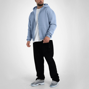 Sweat à capuche sans cordon en molleton épais 100 % coton de haute qualité pour homme, personnalisable avec logo OEM, style streetwear - Product Image 2