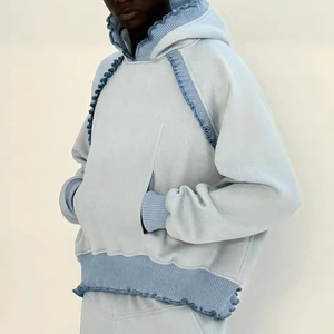 Manufacturer Custom Logo Hoodie and <b>Sweatpants</b> <b>Set</b> 500 Gsm 100_ Cotton Fleece Blank Heavyweight Colorway Sweatsuit - Product Image 3