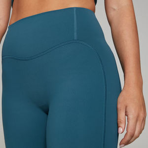 Leggings d'entraînement en spandex à motif solide personnalisé pour femmes, pantalons de yoga actifs - Product Image 3