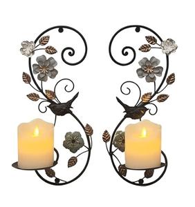 Decorative Hanging Candle Holder Wall Handcrafted Iron Home Decoration Wall Mounted Candle Stand Decorative Candle <b>Sconces</b>. - Product Image 5