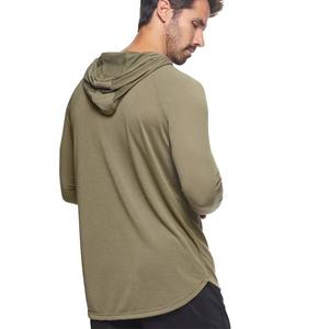 Sweat à capuche pour homme, sweat-shirt décontracté à manches longues uni avec poche et cordon de serrage - Product Image 3