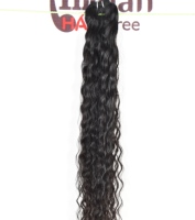 Rambut Manusia India Murah Grosir, Bundel Keriting, Single Drawn Remy Grade, Virgin Natural Black, Kutikula Tersusun Rapi, Double Machine Weft