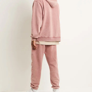 MOVATEXTILE Chándal de Lana con Logotipo Personalizado, Chándal Deportivo Impermeable, 66% Algodón, 34% Poliéster, Gris Heather - Product Image 4