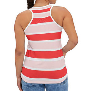 Camisetas sin mangas de Fitness para mujer de alta calidad, estilo informal de algodón 100% con diseño de logotipo personalizado, tela de Jersey, suministro al por mayor - Product Image 1