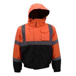 Chaquetas DE TRABAJO DE SEGURIDAD reflectantes de alta calidad para hombre, chaqueta de ropa de trabajo de alta visibilidad para construcción, chaquetas de hombre de seguridad personalizadas - Product Image 2