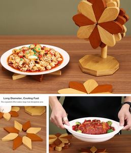 Juego de posavasos de madera natural lisa, creado para un uso diario confiable, ideal para evitar manchas en las mesas. - Product Image 6