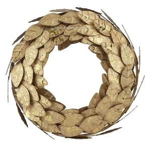 High Quality Christmas Decoration Door <b>Wreath</b> for Home Decor Metal Round Shape Gold Color Christmas Wall <b>Wreath</b> - Product Image 3