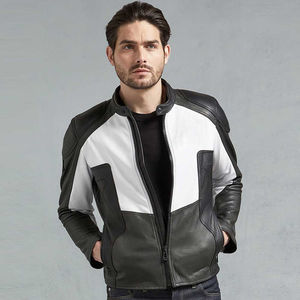 Nueva llegada 2025 chaqueta de cuero de motorista Para hombre cuello levantado logotipo frontal personalizable impermeable estilo de calle de invierno - Product Image 1