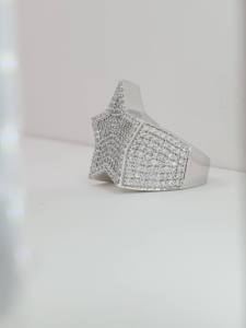 แหวนฮิปฮอปแบบสั่งทำพิเศษ ประดับเพชรโมอิสซาไนต์เต็มวง ชุบโรเดียม เงินแท้ 925 สำหรับงานแต่งงานและงานหมั้นของผู้ชาย - Product Image 5