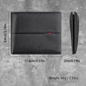 Cartera de cuero duradera de gama alta para hombre, múltiples ranuras para tarjetas, bolsillo con cremallera de gran capacidad, tarjetero elegante para reuniones diarias - Product Image 3