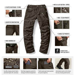กางเกงคาร์โก้ชายทรงตรงแบบลำลองมีหลายกระเป๋ากางเกงไซส์ใหญ่กางเกงระบายอากาศ - Product Image 4