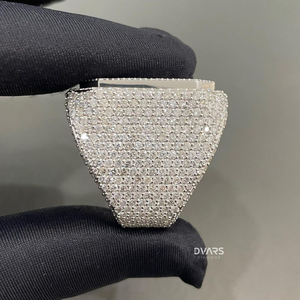 Anillo de Boda Hip Hop Personalizado con Moissanita, Chapado en Oro Rosa/Oro Amarillo/Oro Blanco sobre Plata de Ley 925 para Hombre - Product Image 6