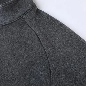 T-shirt de course à manches longues pour homme, demi-zip, automne-hiver, haut de sport fitness, respirant, tricoté, imprimé sur le devant, réfléchissant - Product Image 5