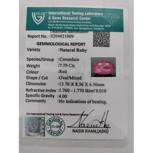 NOVAMART Fine Ruby 7.79 Carat Faceted Gemstone Natural <b>Cushion</b> Heart Pear <b>Star</b> Emerald Synthetic Material 8mm Height Lab Created - Product Image 4