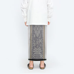 Sarong BHS Excellent Or Motif Jacquard E52 SGA Blanc Jaune 01 pour Adultes Sarong Indonésien pour Hommes/FUTA - Product Image 5