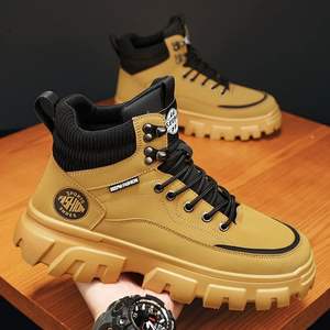 Chaussures de travail résistantes à l'usure pour chantier, confortables, imperméables, antidérapantes, avec dessus en fourrure, chaussures de randonnée et de sport pour hommes - Product Image 3