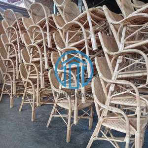 เก้าอี้หวายทำมือ เก้าอี้พักผ่อนสานจากหวายธรรมชาติ สำหรับห้องนั่งเล่น ระเบียง และตกแต่งสวน เก้าอี้รับประทานอาหาร เฟอร์นิเจอร์ - Product Image 6