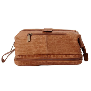 Leather Fashion <b>Toiletry</b> <b>Bag</b> Good Capacity Genuine Leather <b>Small</b> <b>Bag</b> <b>for</b> Men and Women - Product Image 1