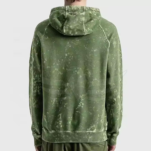 Sudadera con capucha de lana tecnológica de algodón 100% de alta calidad, pantalones de chándal de canguro con hombros caídos y lavado con ácido Vintage - Product Image 4
