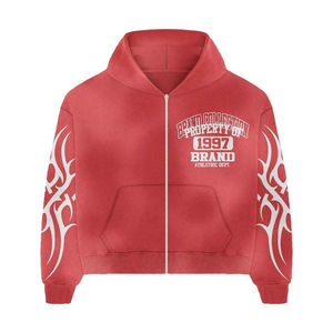 Sudadera con Capucha para Hombre de Alta Calidad, Estilo Vintage Lavado, Diseño Personalizado, Efecto Desgastado por el Sol, Algodón/Poliéster, Ropa Urbana para Invierno, Bordada, Venta al Por Mayor - Product Image 6