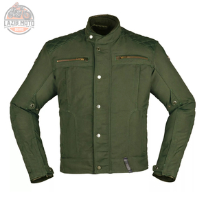 Veste en toile textile pour moto à manches longues de couleur personnalisée Nouveau design Style moto d'hiver Logo arrière Léger Veste olive - Product Image 1