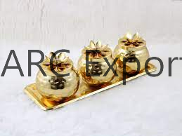 Nouveauté bol de service à chocolat en métal élégant plateau en métal doré bol à chocolat pour la maison hôtel décor de fête de mariage - Product Image 5