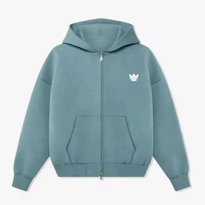 Sudadera con Capucha Extra Grande, Estilo Holgado, 360 Gsm, Tejido Grueso, Bordado con Parches, Lavado Ácido, Sudadera de Forro Polar para Hombre, Unisex, Manga Larga, Estampado Puff Personalizado - Product Image 3