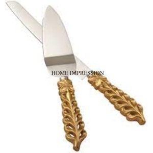 เครื่องมือตัดเค้กและมีดดีไซน์รูปสับปะรดเคลือบทองเกรดสูง - Product Image 2