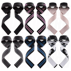 OEM Custom Logo Lifting Wrist Straps for Weightlifting Gym Deadlift Workout Cotton Padded Wrist Support Straps for Men <b>Women</b> - Product Image 6