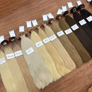 สินค้าขายดี!!!! ผมต่อปลายแบนทำจากเคราตินเวียดนามสีเปียโนตรงธรรมชาติหรูหรา - Product Image 4